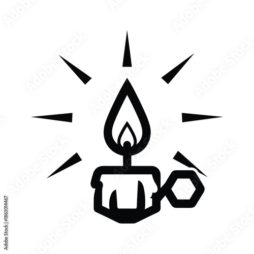Lighter Igniting Flame Symbol Icon