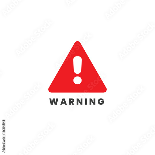 General Warning Attention Sign Alert to Various Safety Hazards, red warning