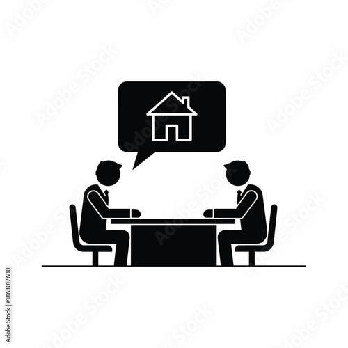 Discussing house plans between two professionals