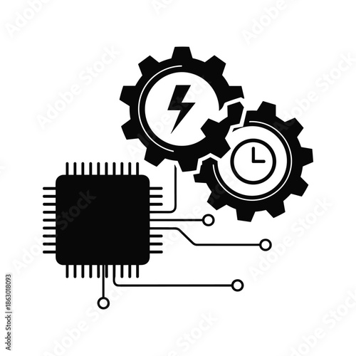 Efficient microchip processing with interconnected gears