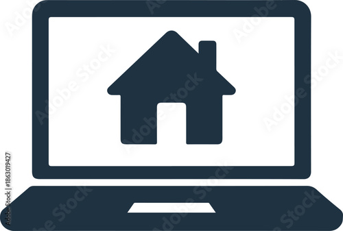 Minimal flat house icon representing home, real estate, residential property, and housing concepts. Simple vector design ideal for websites, apps, property listings, and real estate branding.