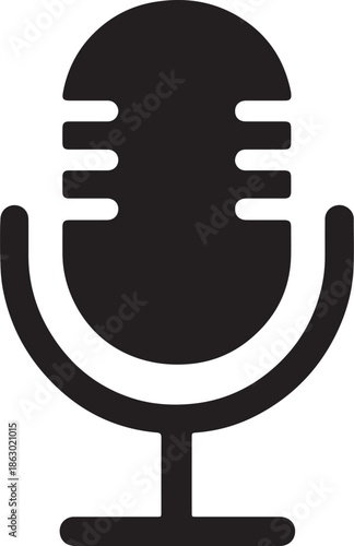 Wallpaper Mural Vintage Microphone Silhouette Icon Torontodigital.ca