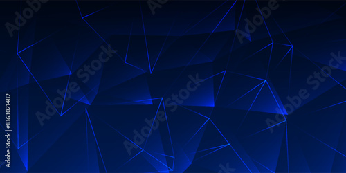 Modern Blue Abstract background with diagonal lines and polygon elegant background and banner business product present