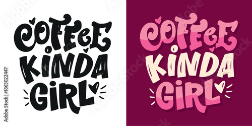 Hand drawn doodle lettering quote about Coffee. Lettering for t-shirt design, mug print, bag print, clothes fashion. 100% hand drawn vector image.
