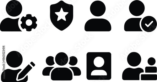 User profile and account management icons