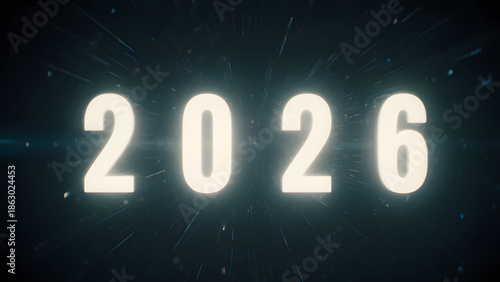2026 Digital Countdown: Bright Design and Innovative Technology for Future Trends and Progress