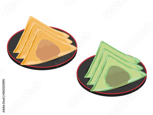 生八ツ橋のイラスト / Nama Yatsuhashi Illustration