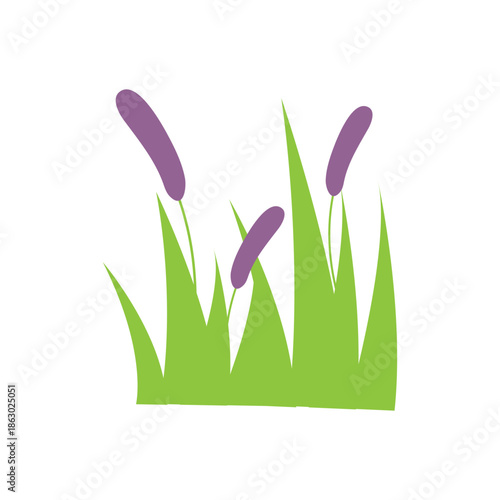wild  flower logo icon illustration  simple flat