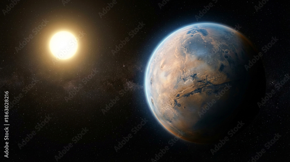 Fototapeta premium Realistic Deep Space Galaxy Background