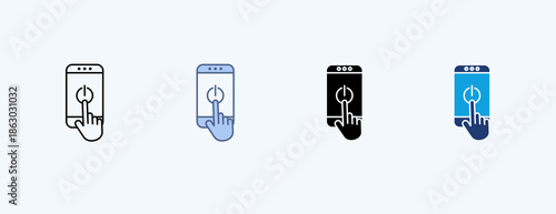 Phone Off Multiple Icon Illustration Vector