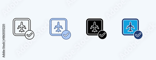Airplane Mode Multiple Icon Illustration Vector