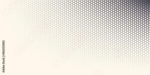Triangle Vector Abstract Geometric Technology Background. Halftone Triangular Retro 80s Simple Pattern. Minimal Style Dynamic Tech Wallpaper