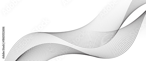 Abstract vector background with black wavy lines. EPS10