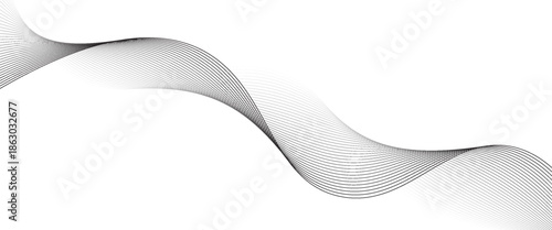 Abstract vector background with black wavy lines. EPS10