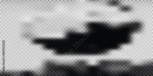 Halftone twisted grunge pattern design
