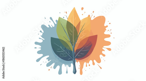 leaf in colors vectors