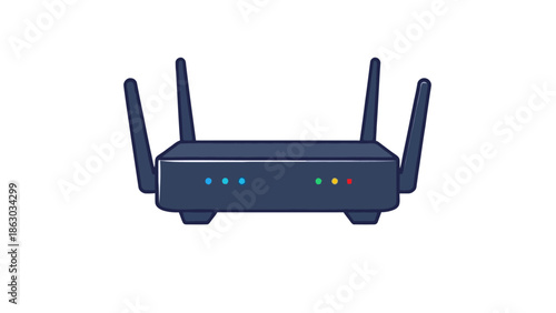 wireless router isolated on white