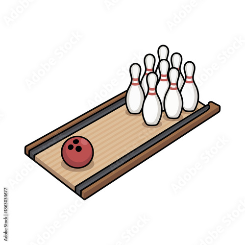 Miniature bowling set