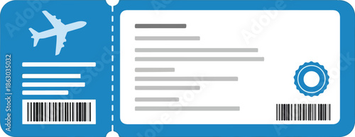 Plane ticket travel vector icon design eps