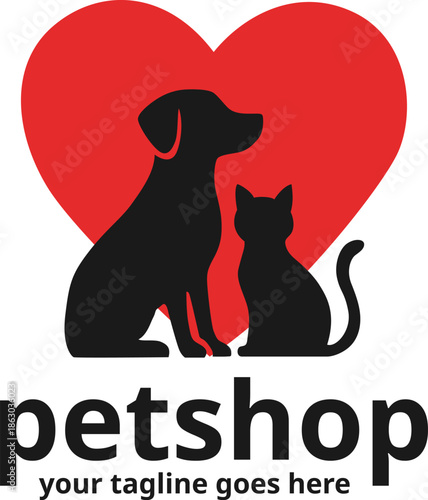 Cute Pet Shop Logo and Label Design