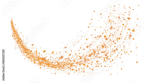 Energetic Golden Particle Swoosh and Shimmering Magic Dust Wave PNG. Magical  Shooting Star Dust Trail
