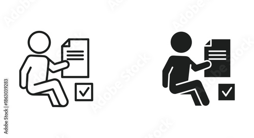 Person reviewing document with checklist