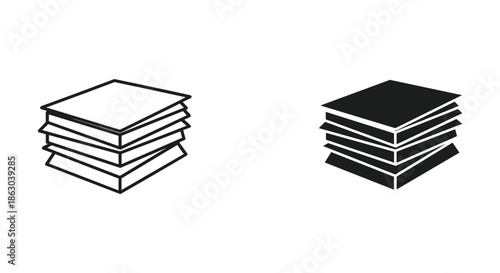 Stack of books illustration with different shades