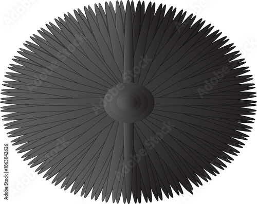 Dark Abstract Radial Circular Pattern with Symmetrical Petal Design