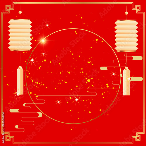 Festive decor elements for Lunar New Year