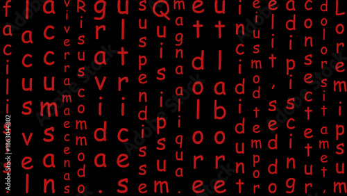 Wallpaper Mural Binary Code on black Background with red Text. Abstract binary code displayed in red text on a yellow background, symbolizing technology, data, and digital systems. Torontodigital.ca