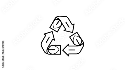 Recycling symbol representing sustainability