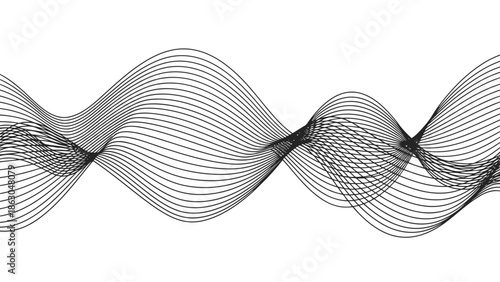 Black wavy lines on white background