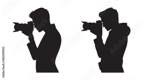 Photographer Silhouettes Taking Pictures