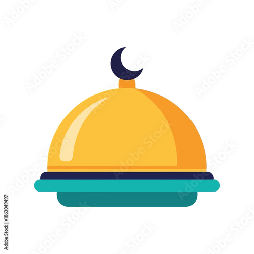 Elegant Food Serving Vector for Hospitality and Catering Services