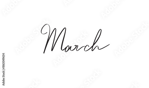 March month text font calligraphy hand written lettering script black color object icon march month calendar week day year organizer hallo march saint patrick day shamrock spring march happy summer 