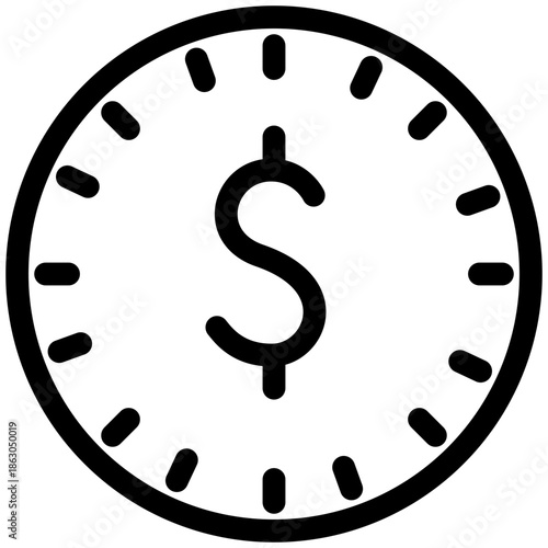 Time is Money Illustration on a Clock Face