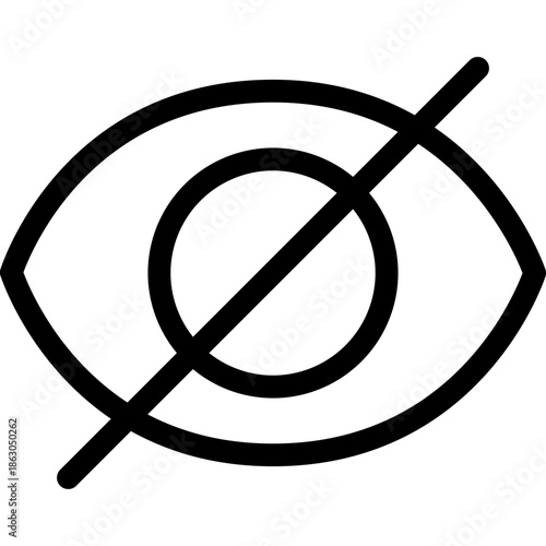 Invisible eye icon