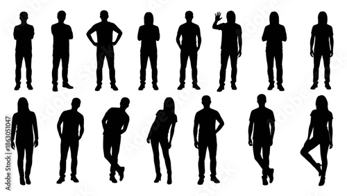 silhouettes of people
