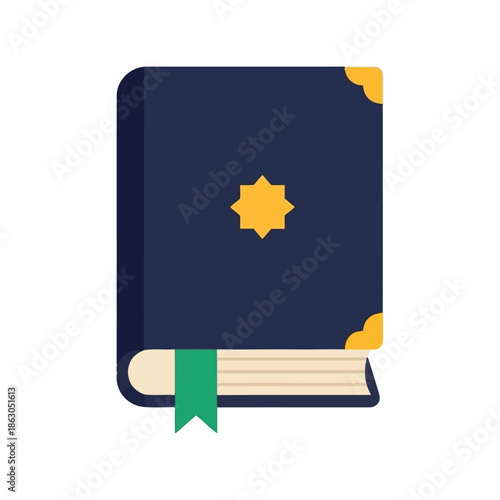 Elegant Blue Hardcover Book Vector Design for Education and Art
