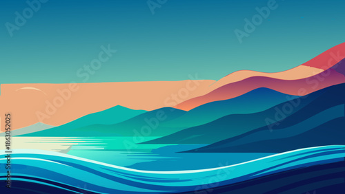 Premium Tropical Summer Gradient Vector Web Background