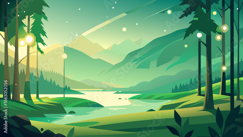 Abstract Spring Light Vector Background for Modern Websites