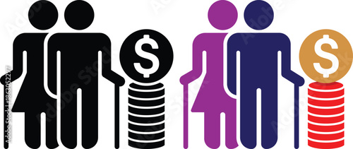 Wallpaper Mural Retirement Wealth and Savings Comparison with Elderly Figures Torontodigital.ca