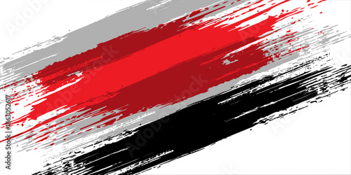 Patriotic of Yemen flag in brush stroke effect on white background