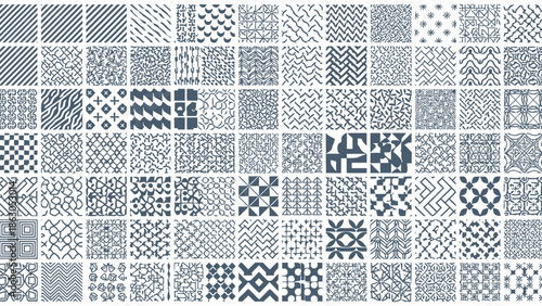Collection of seamless geometric patterns vector designs for backgrounds and textiles