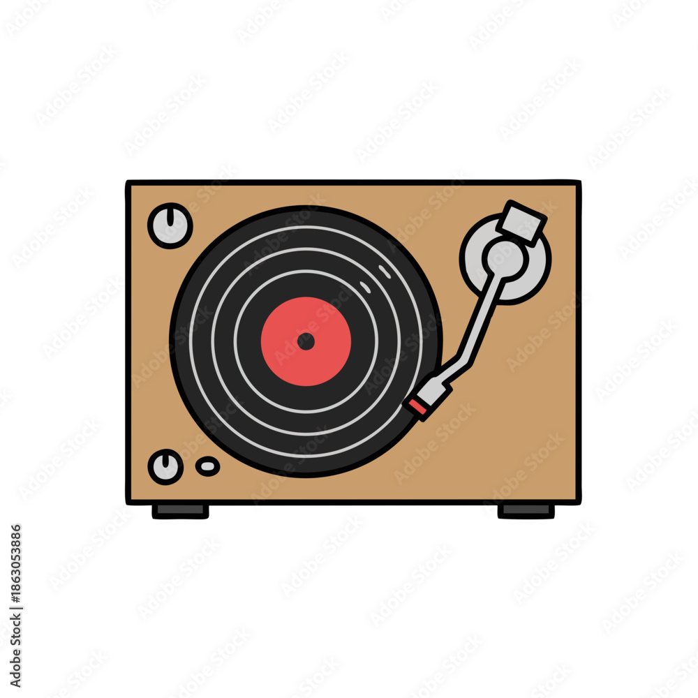 Fototapeta premium vector illustration of an old radio