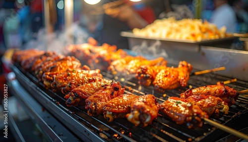 Wallpaper Mural grilled chicken on the grill Torontodigital.ca