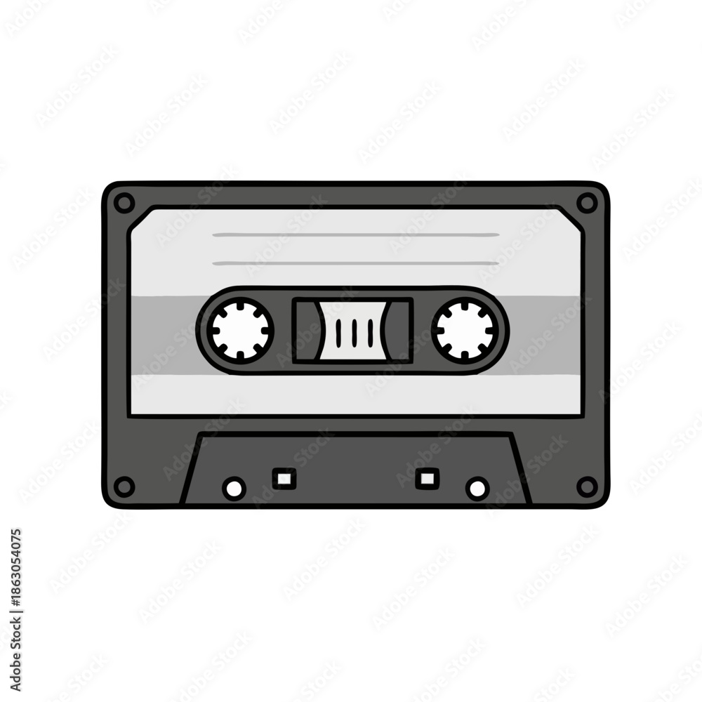 Fototapeta premium cassette tape isolated on white