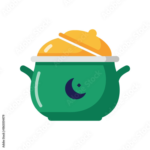 Colorful Cooking Pot Vector for Kitchen Design and Culinary Art