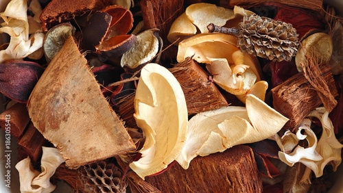 Potpourri. Scented dried flowers. Aromatherapy sachet.