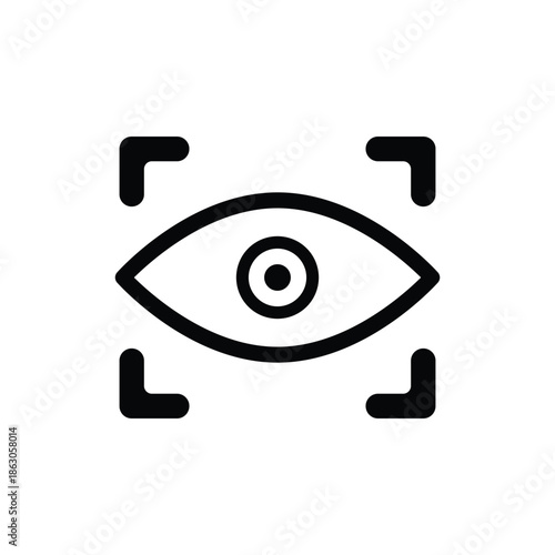 computer vision solid icon vector design good for web or mobile app